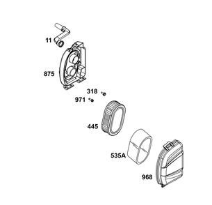 Air Cleaner Group Diagram and Parts List for 093J02-0085-H5 020000 - 09Z999 Briggs and Stratton Engine